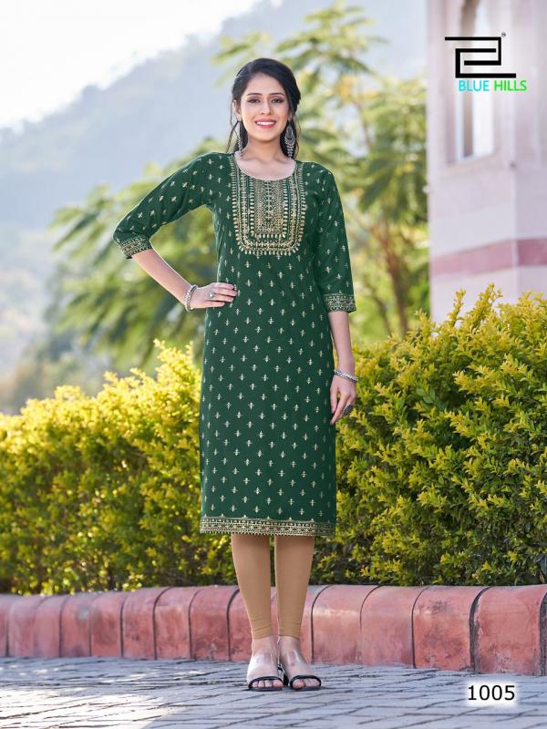 Blue Hills Freddy Plus Size Rayon Designer Kurti Collection